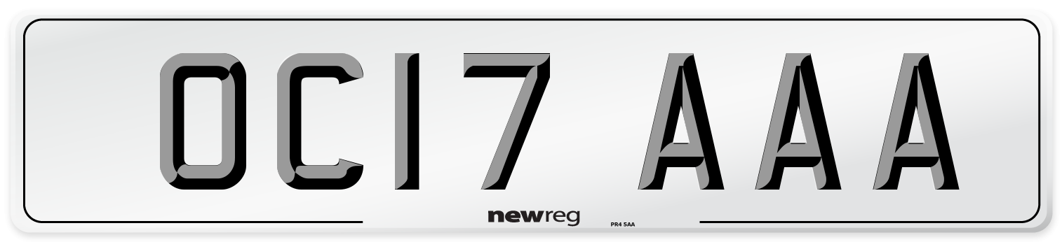 OC17 AAA Number Plate from New Reg